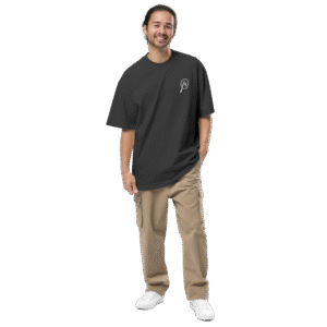 Oversized faded t-shirt (white logo)