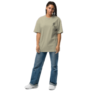 Oversized faded t-shirt (black logo)